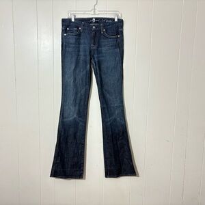7 For All Mankind Jeans Womens Blue Denim Pants A Pocket Bootcut Size 28